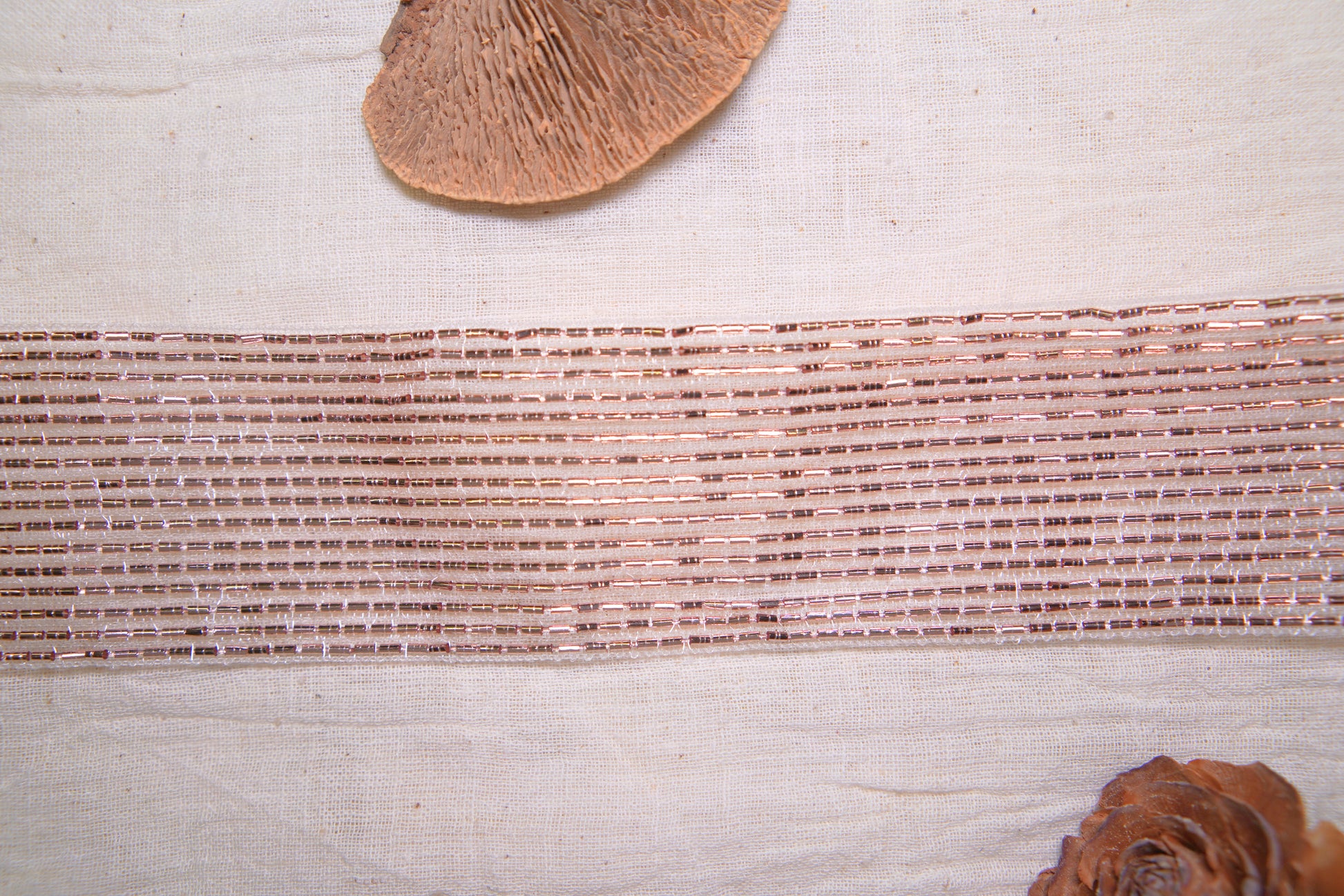 Metallic Grid Sequin Trim on Hard Tulle