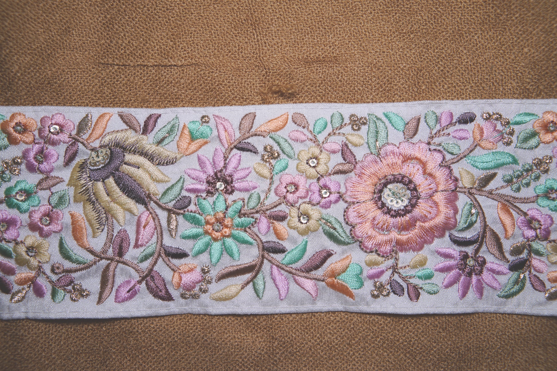 Floral Pastel Threadwork Trim
