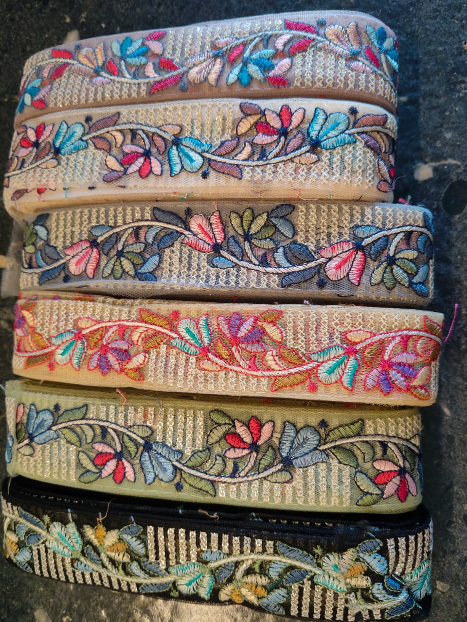 Floral Embroidered Lace Trim