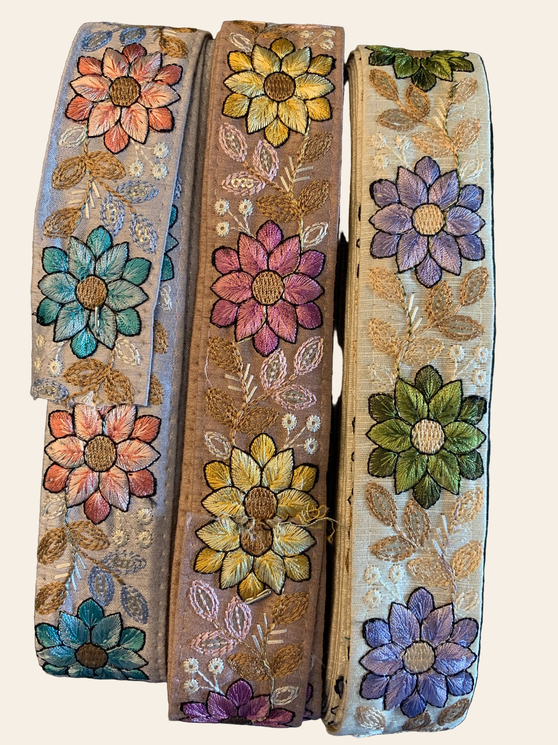 Multicolored Sunflower & Leaf Design