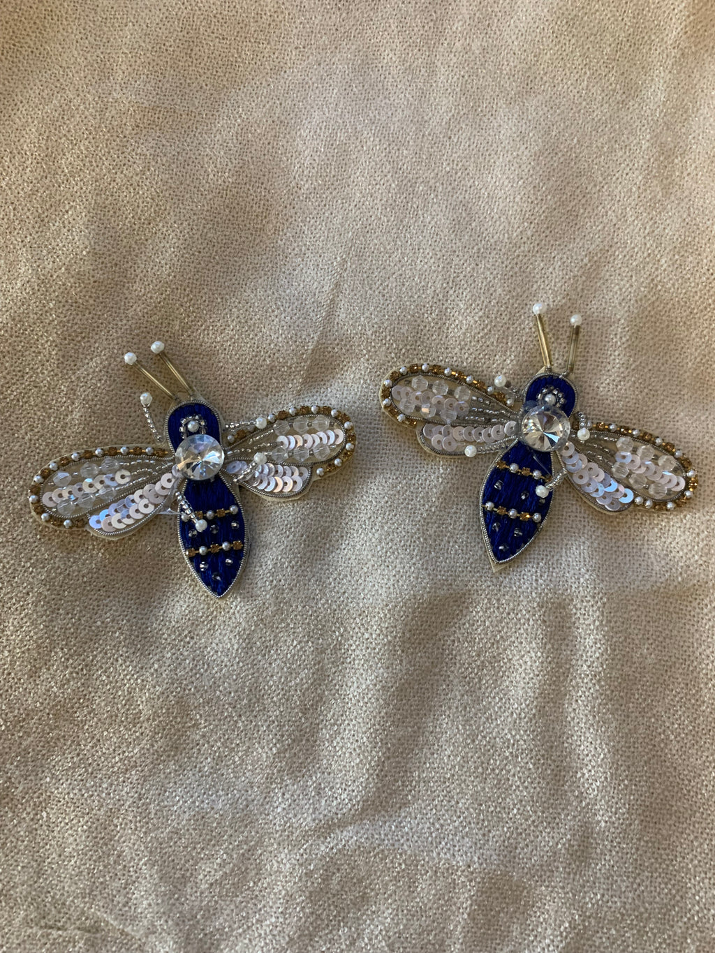 Embroidered and beaded patch