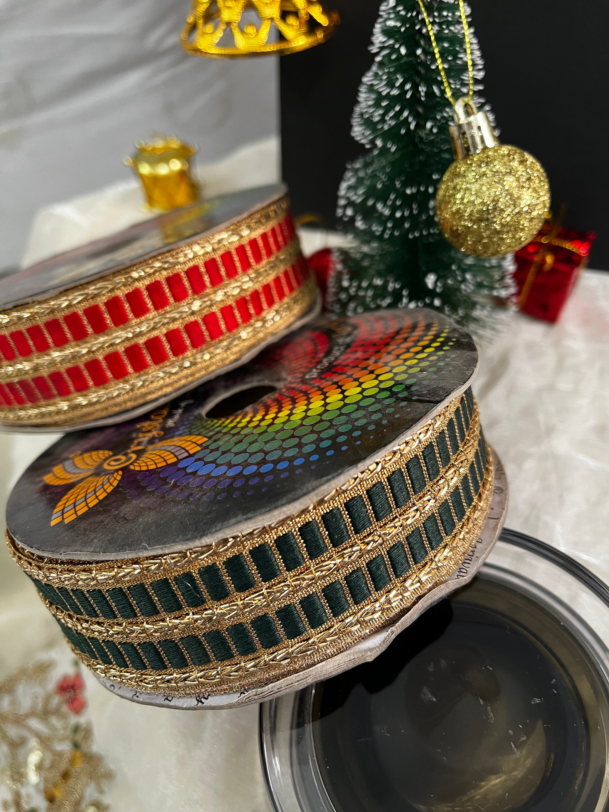 Zari Metallic Striped Gota