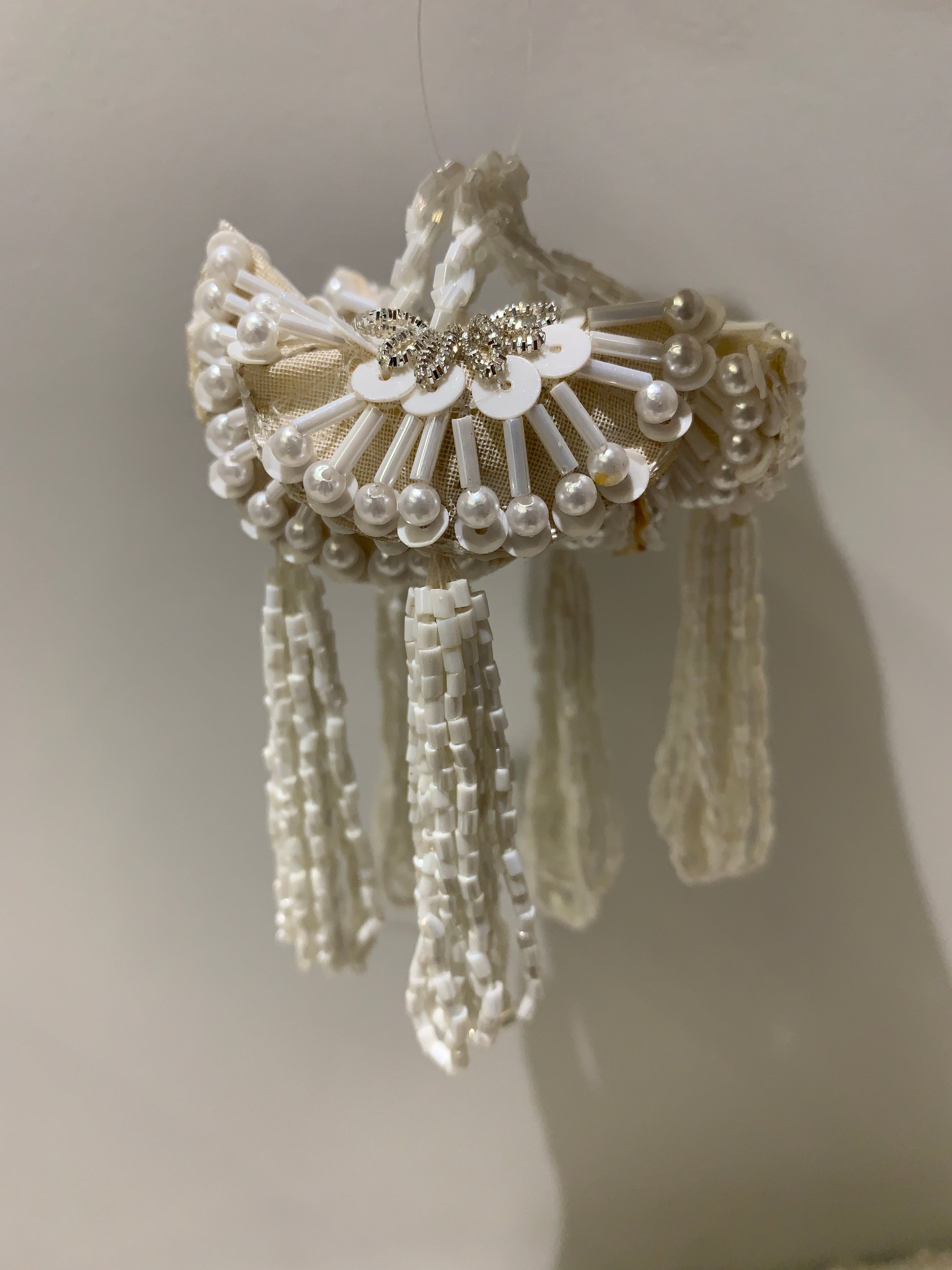 Elegant Ivory Pearl Beaded Tassel