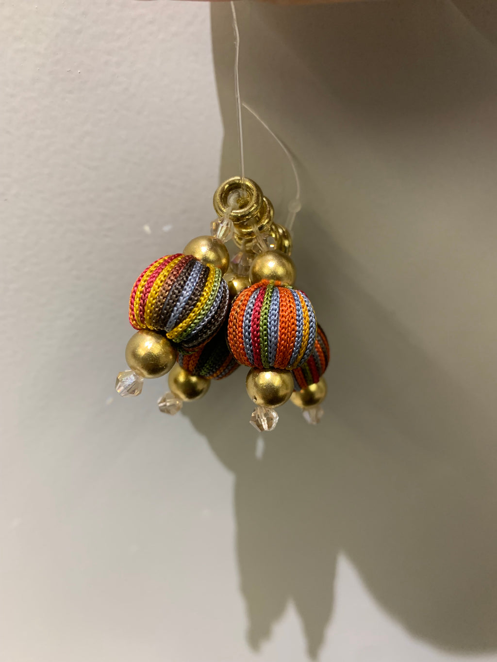 Multicolor Striped Ball Tassels