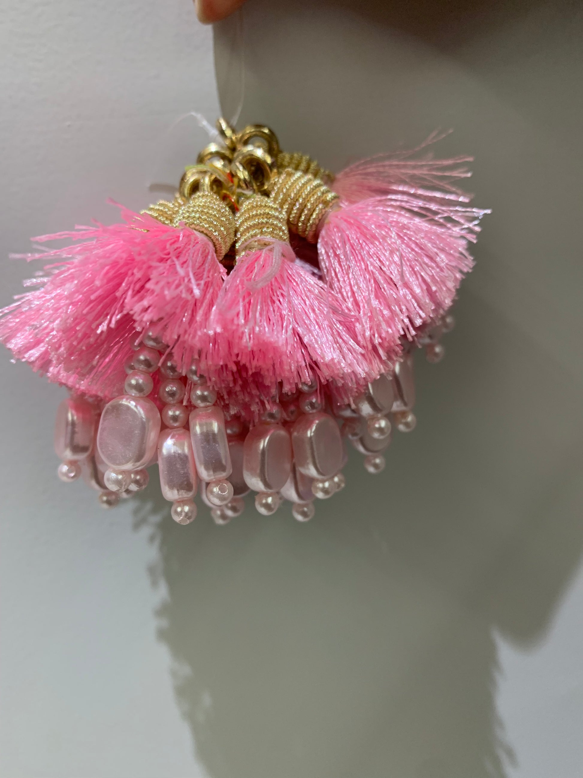 Vibrant Fuchsia Thread Tassel Cluster