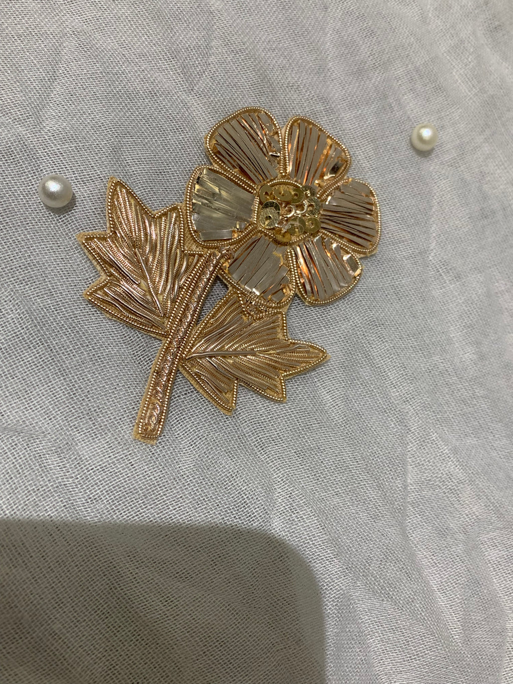 Gold Floral Patch