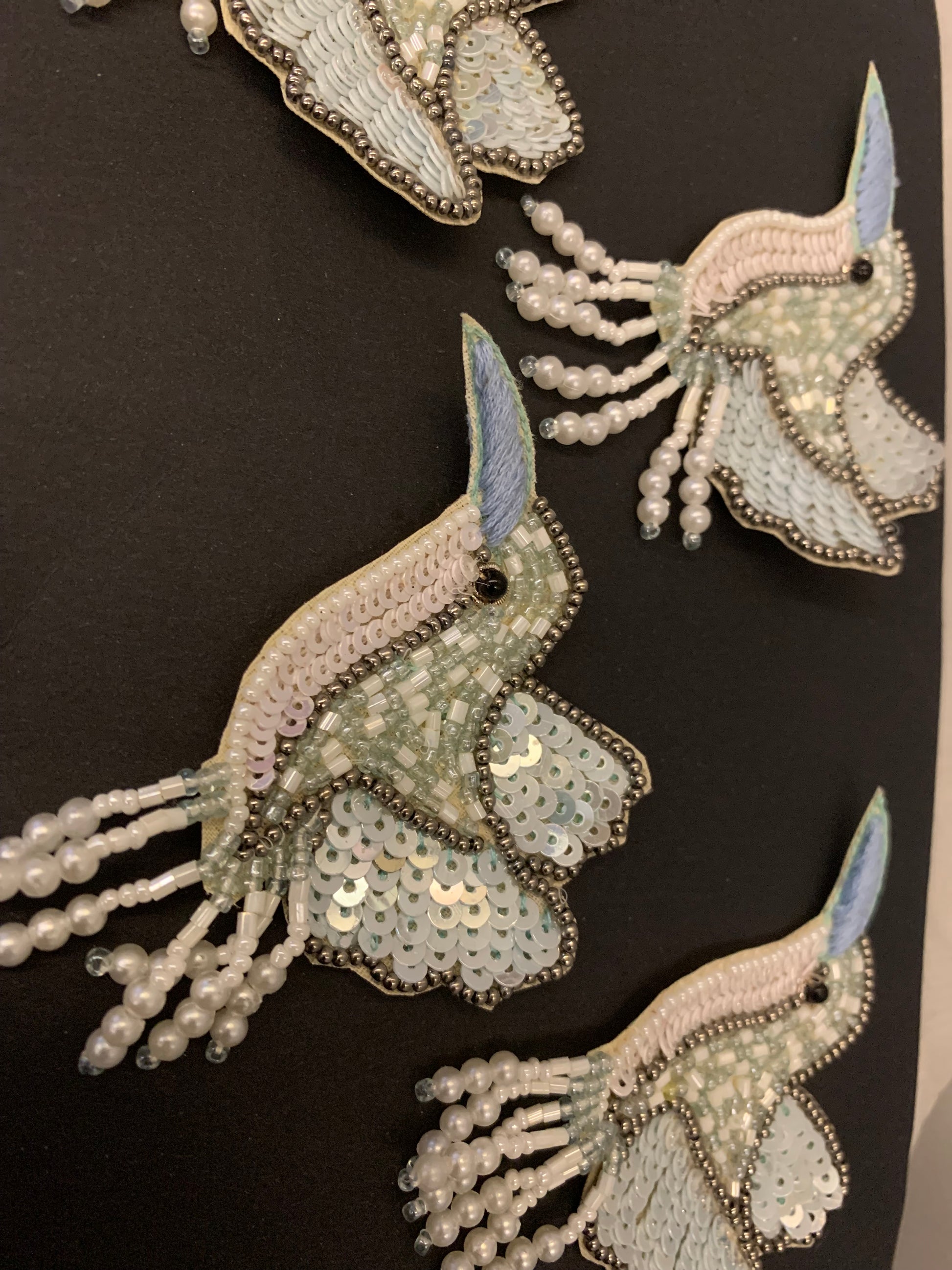 Beaded Hummingbird Patches