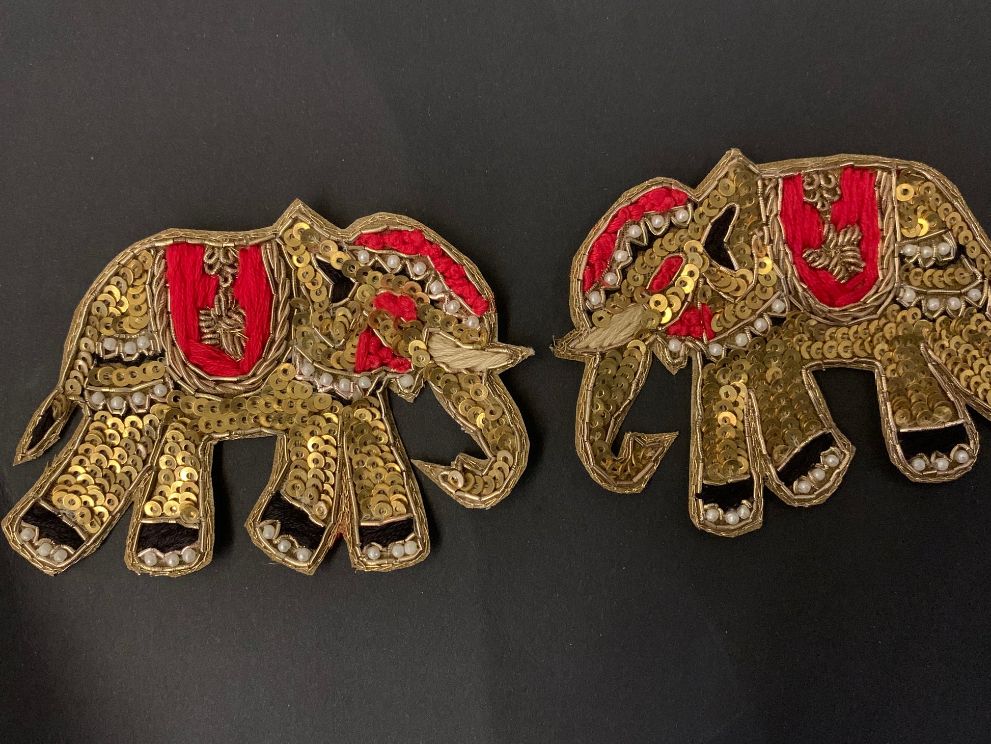 Zari and Sequin Elephant Patch