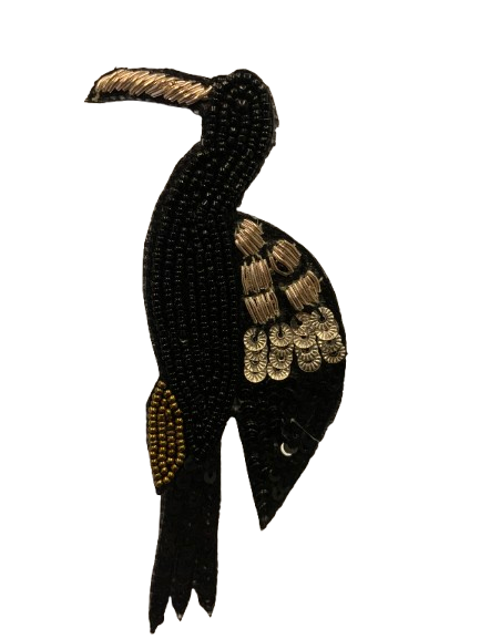 Beaded Bird Patch