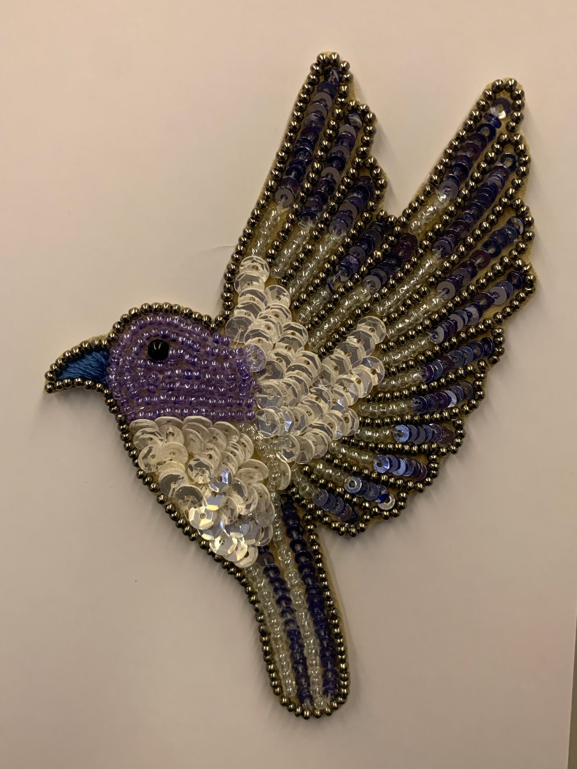 Beaded and sequined patch