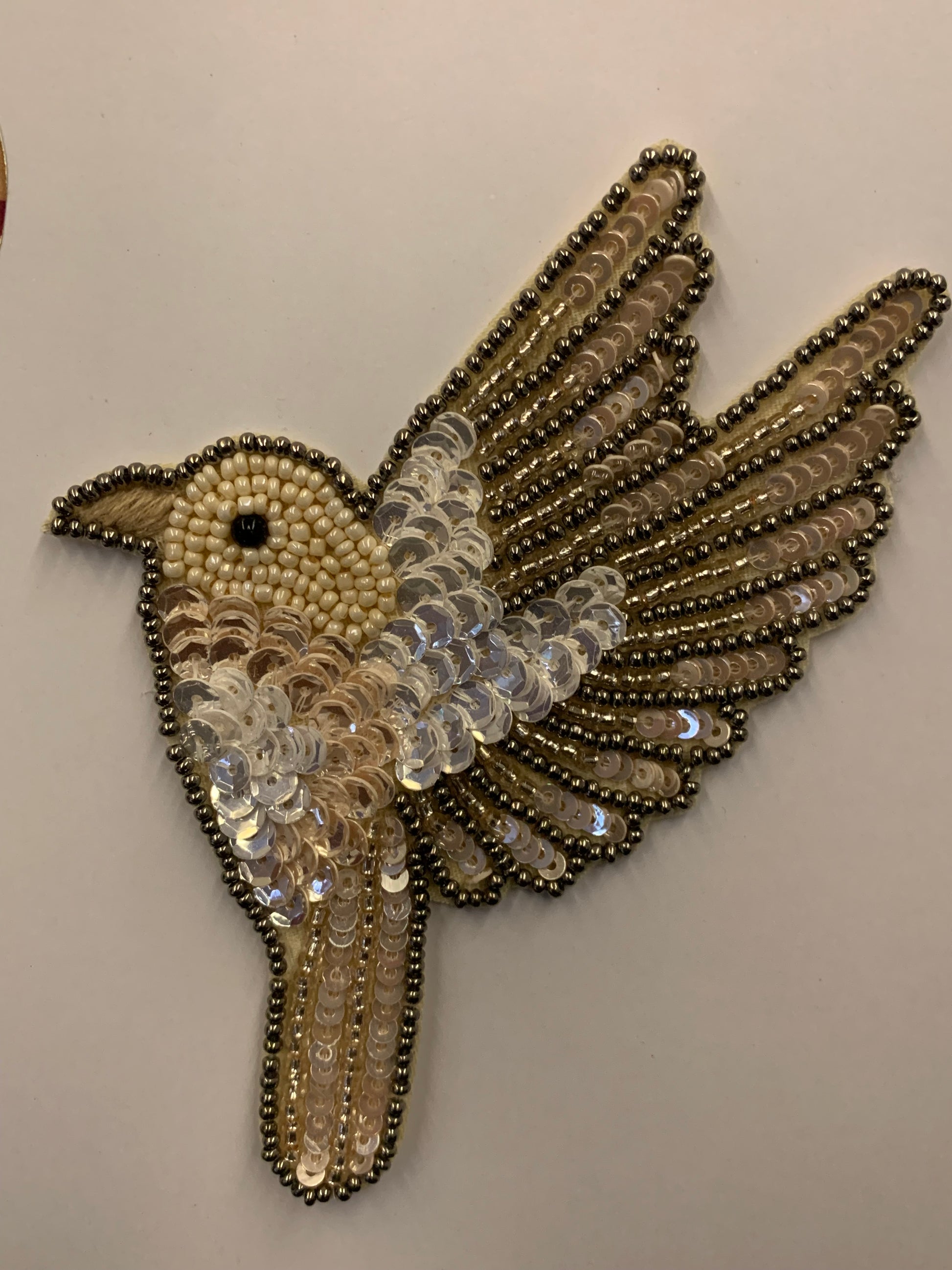 Beaded and sequined patch