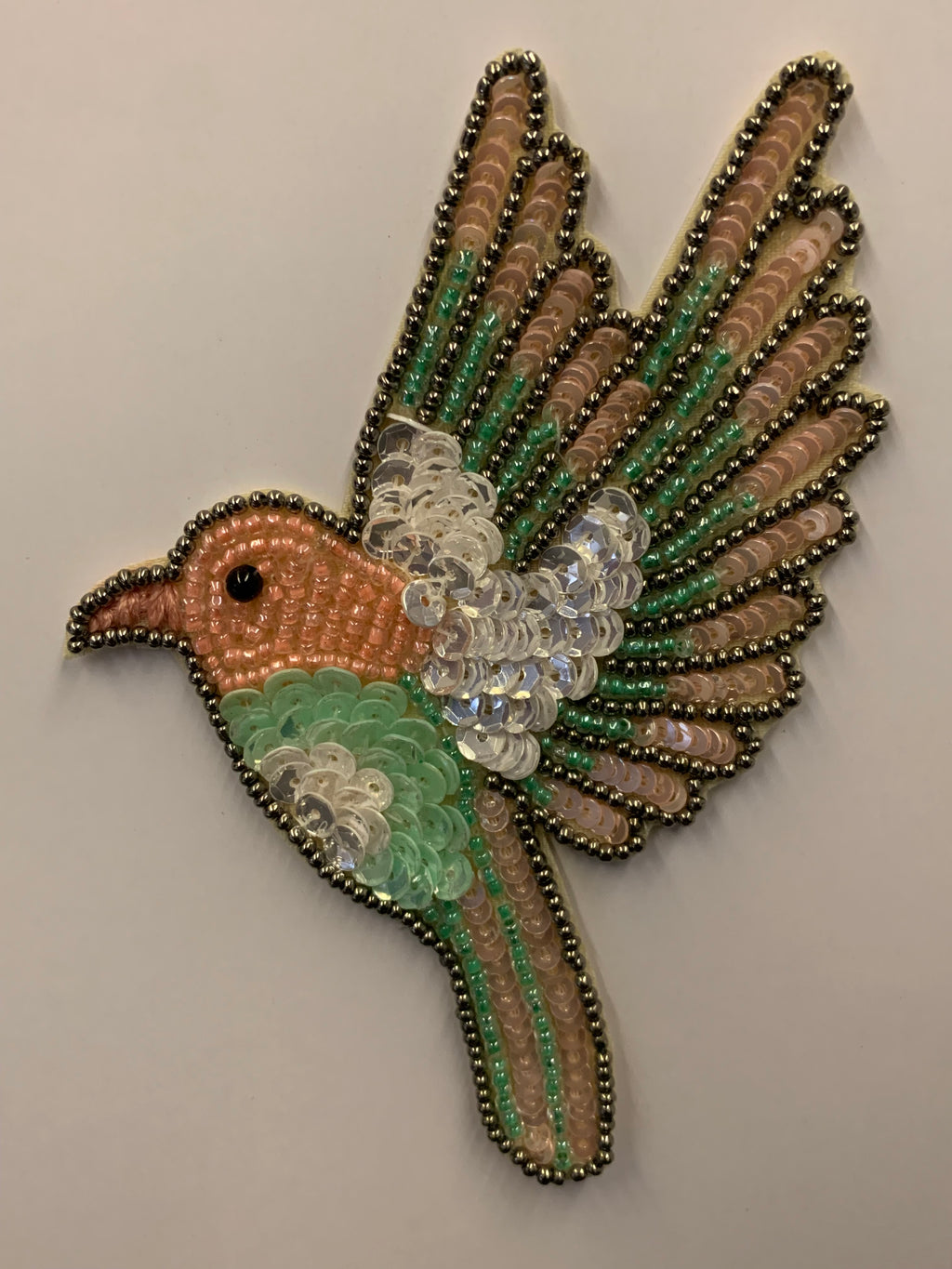 Beaded and sequined patch