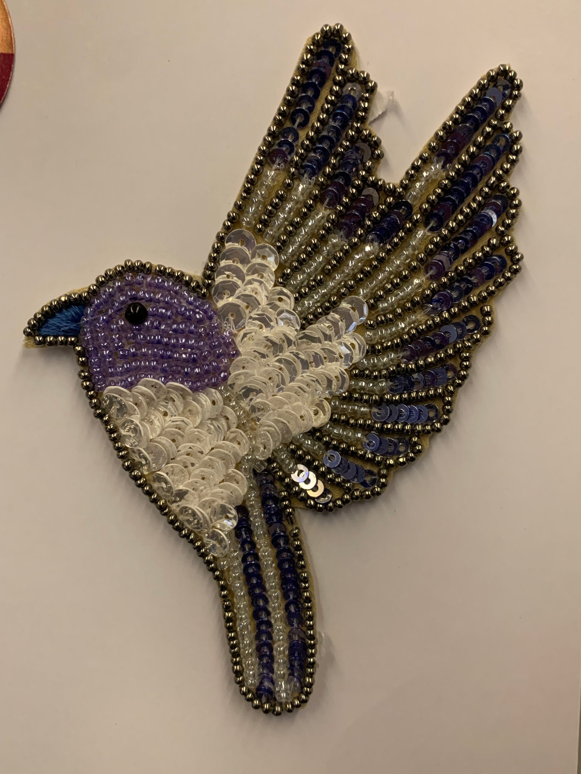Beaded and sequined patch