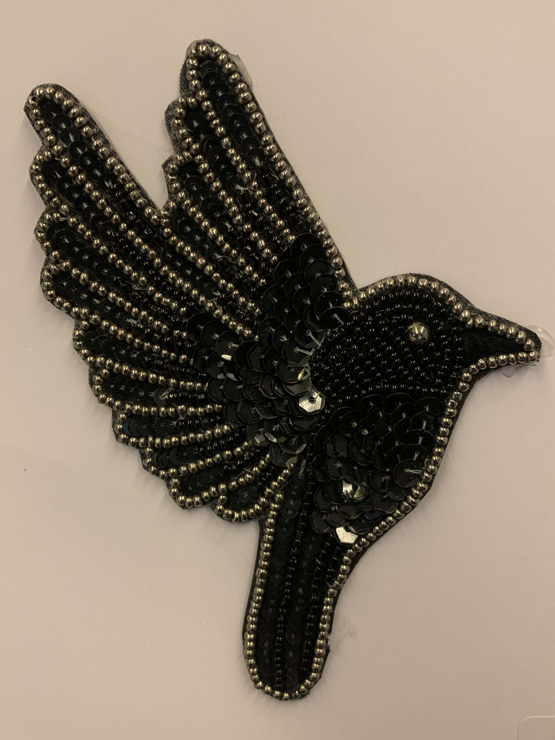 Beaded and sequined patch