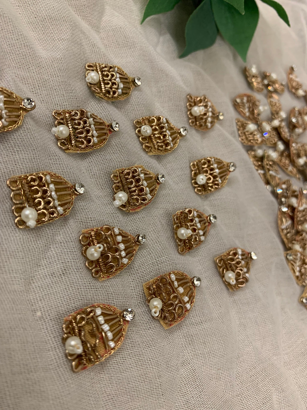 Gold & Pearl Ornamental Buttons