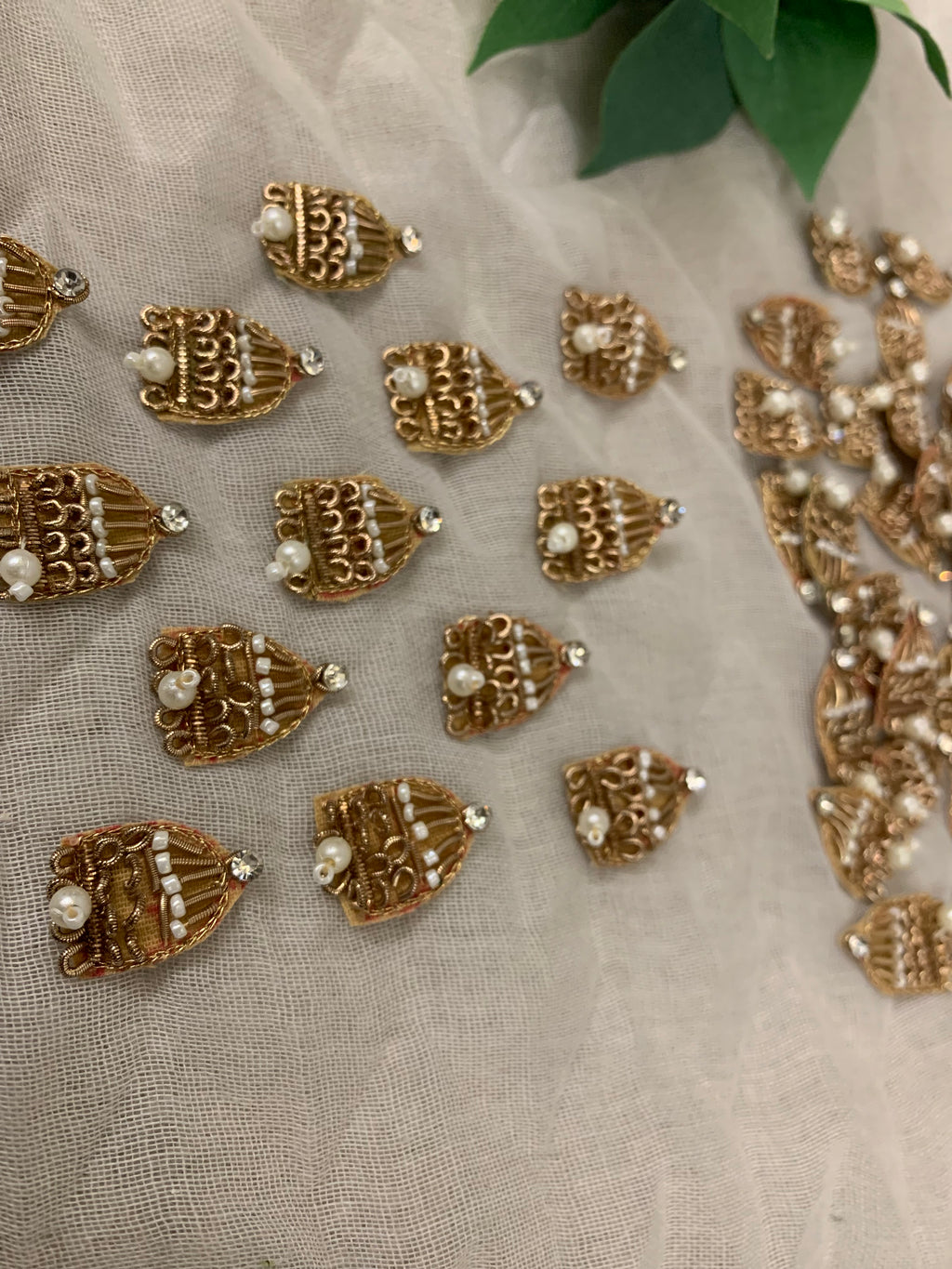 Gold & Pearl Ornamental Buttons