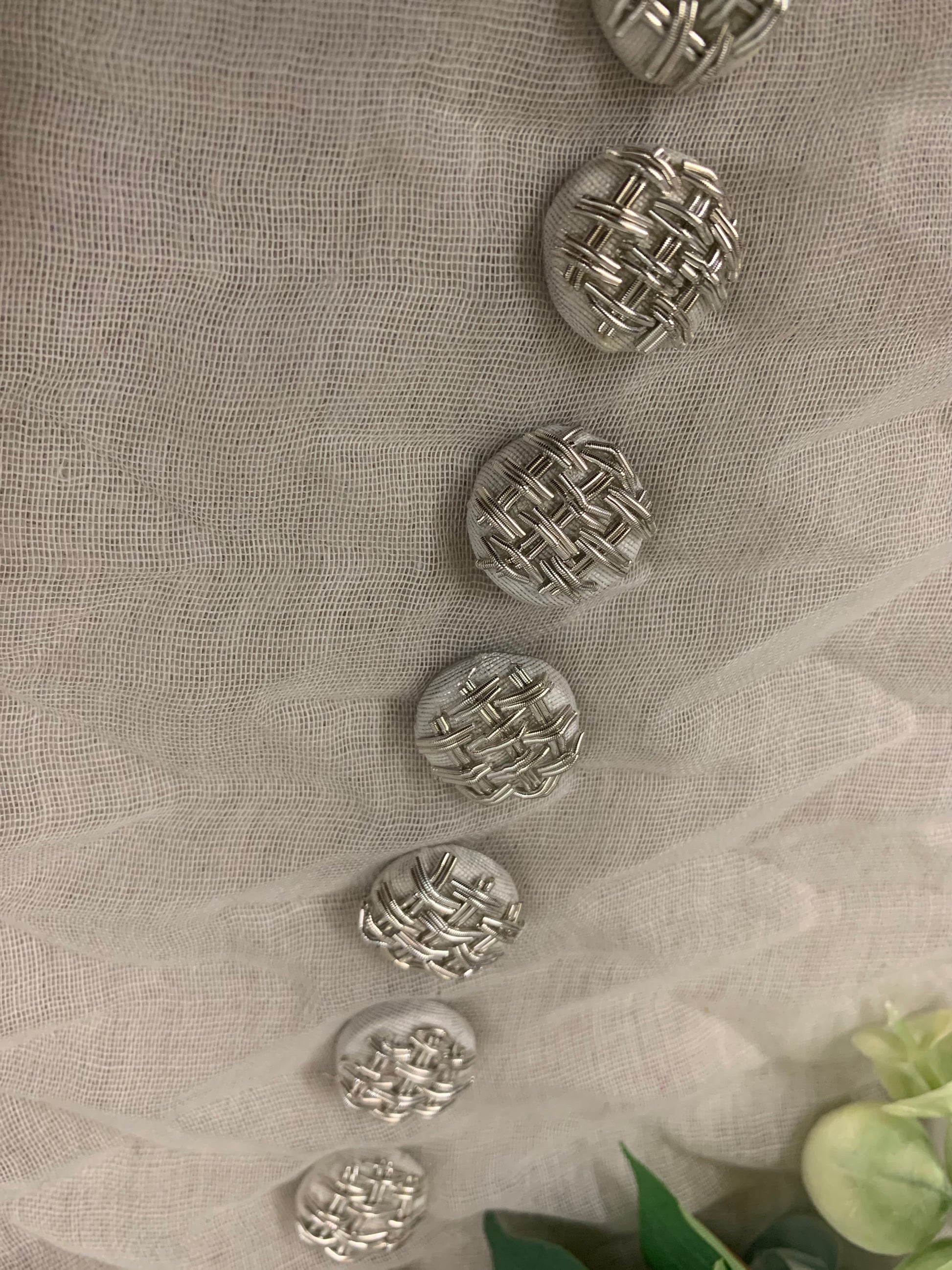 Silver Weave Texture Buttons