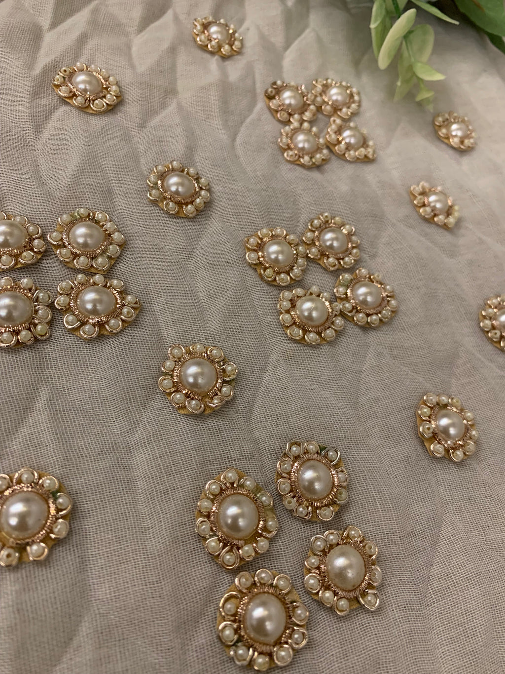 Gold & Pearl Ornamental Buttons