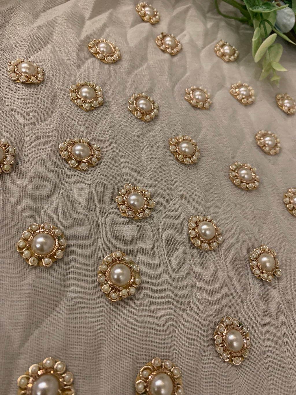 Gold & Pearl Ornamental Buttons