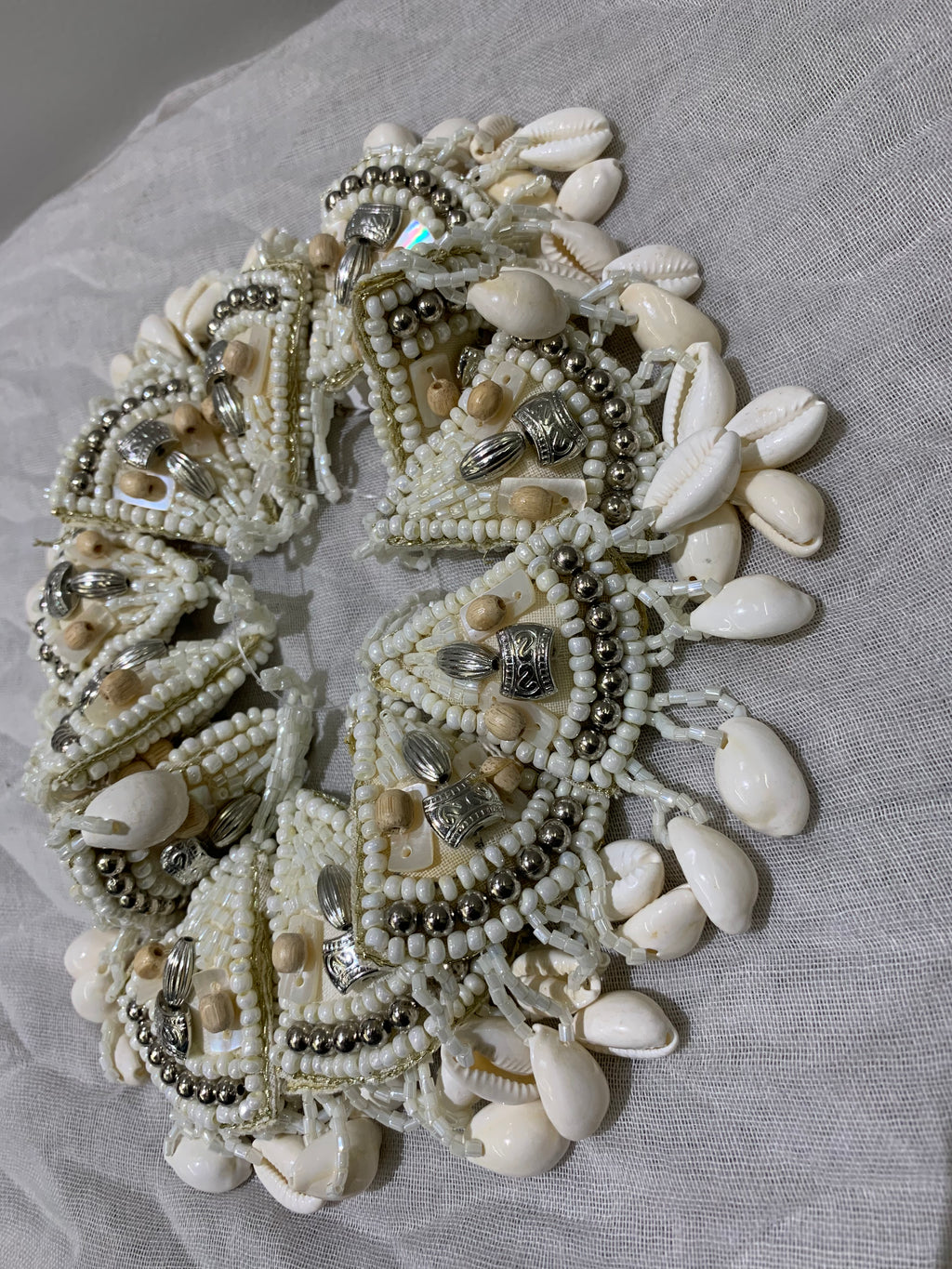 Boho Shell & Bead Latkan Tassels – Ivory Elegance