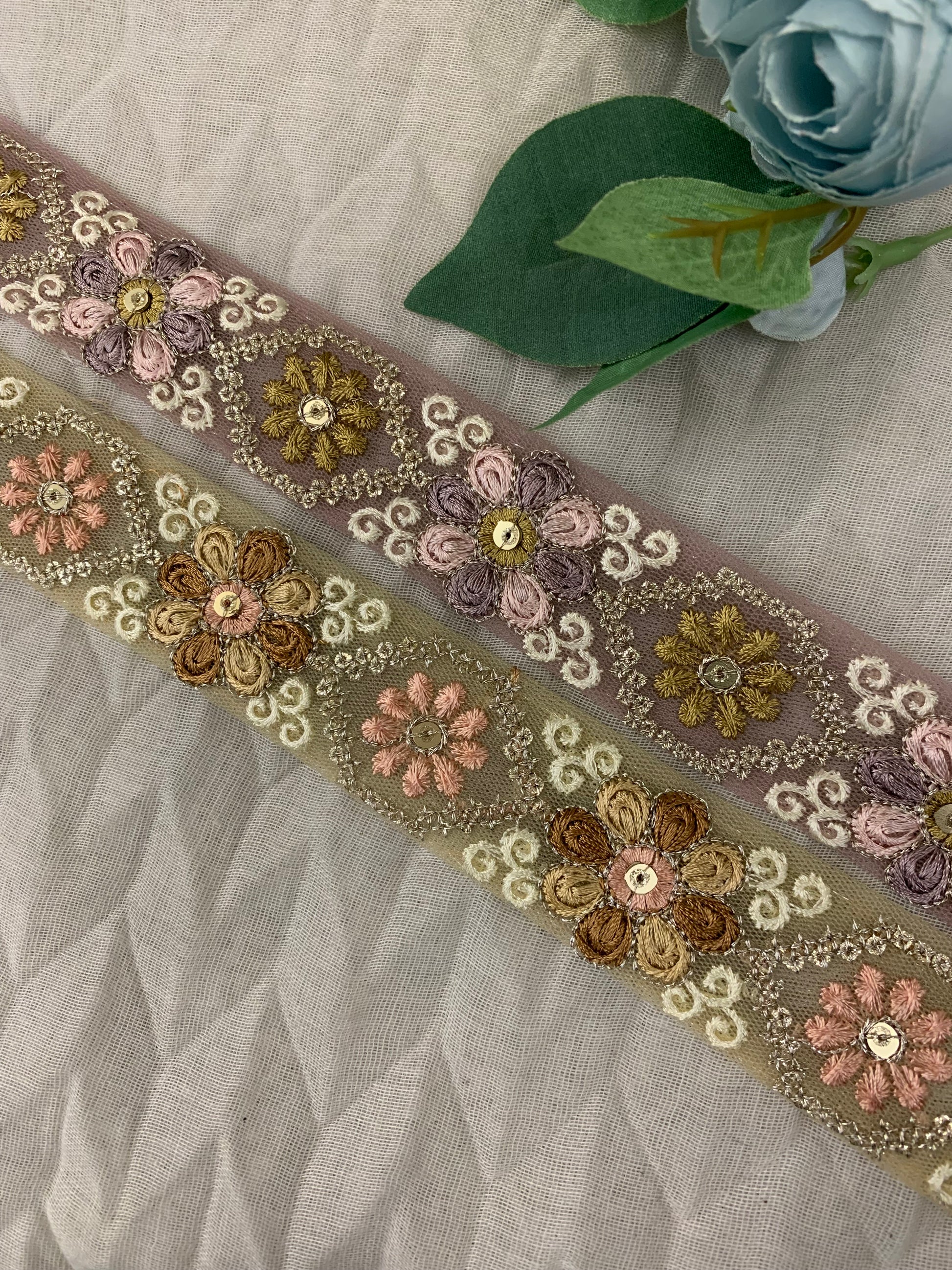 Organza Embroidered Trim