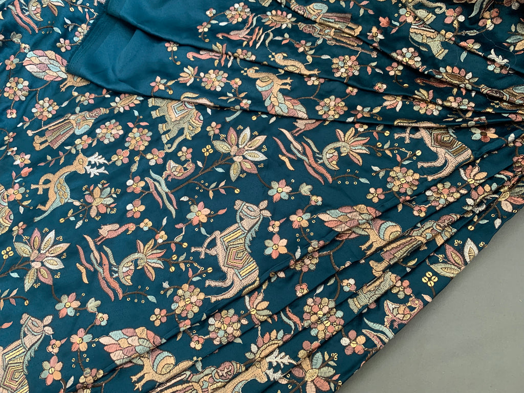 Royal Heritage Embroidered Silk Fabric
