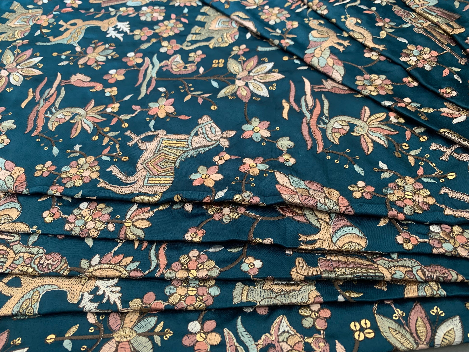 Royal Heritage Embroidered Silk Fabric