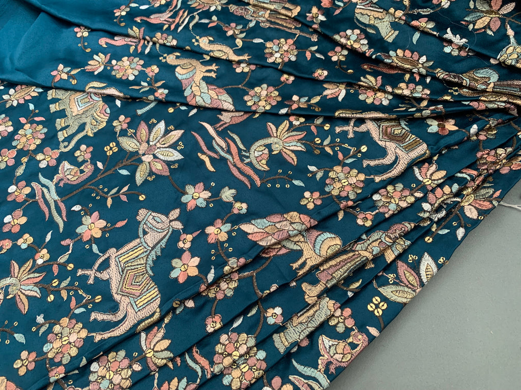 Royal Heritage Embroidered Silk Fabric