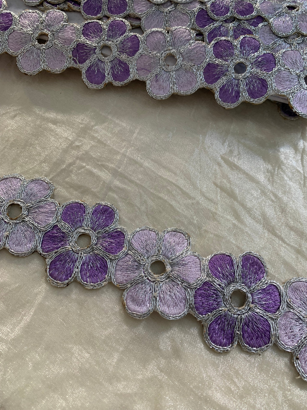 Floral Cutwork Zari Embroidered Border