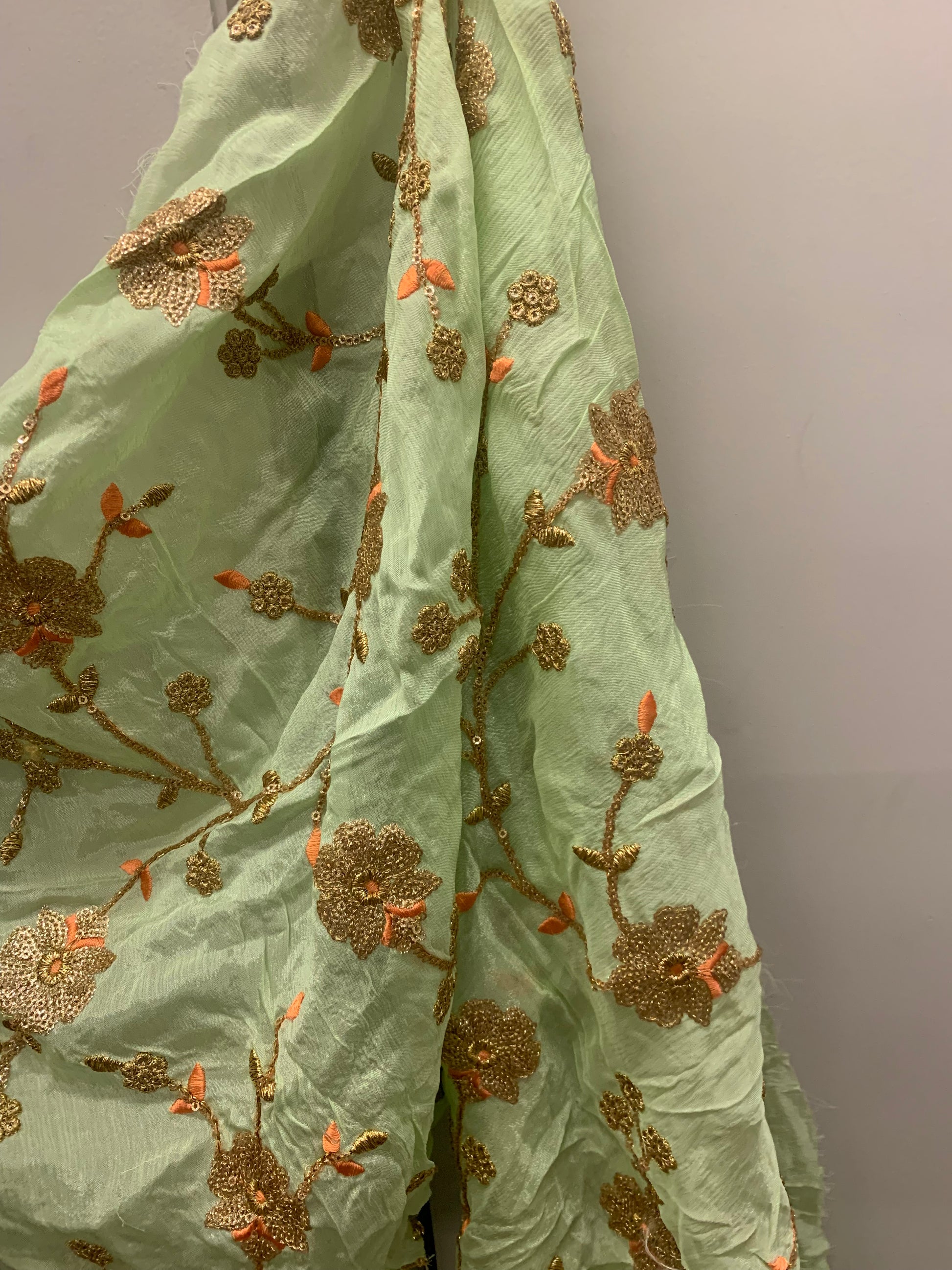 Multi-Color Thread Work , Sequin Embroidery FABRIC