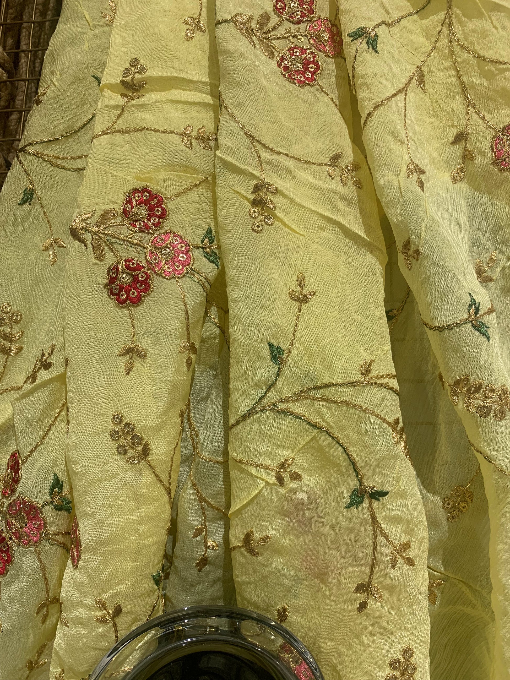 Soft Embroidery tissue silk