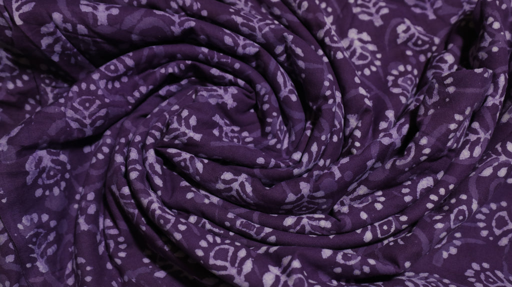 Mystic Violet Batik Print Cotton