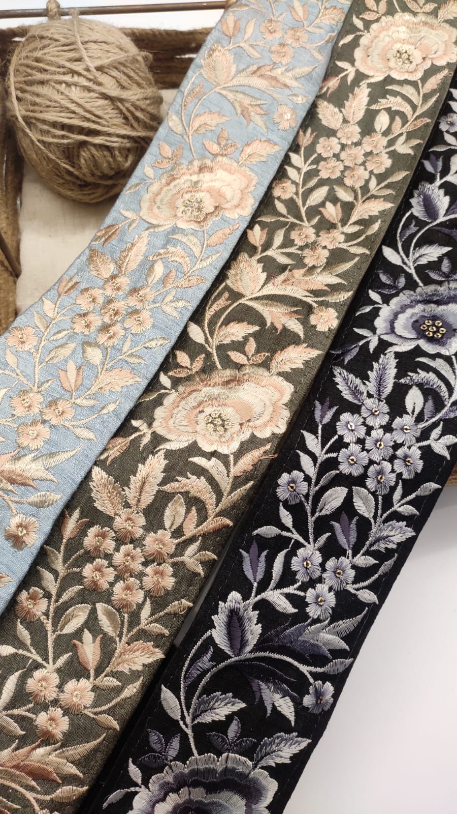 Embroidered Floral Trim – Vintage Elegance Collection
