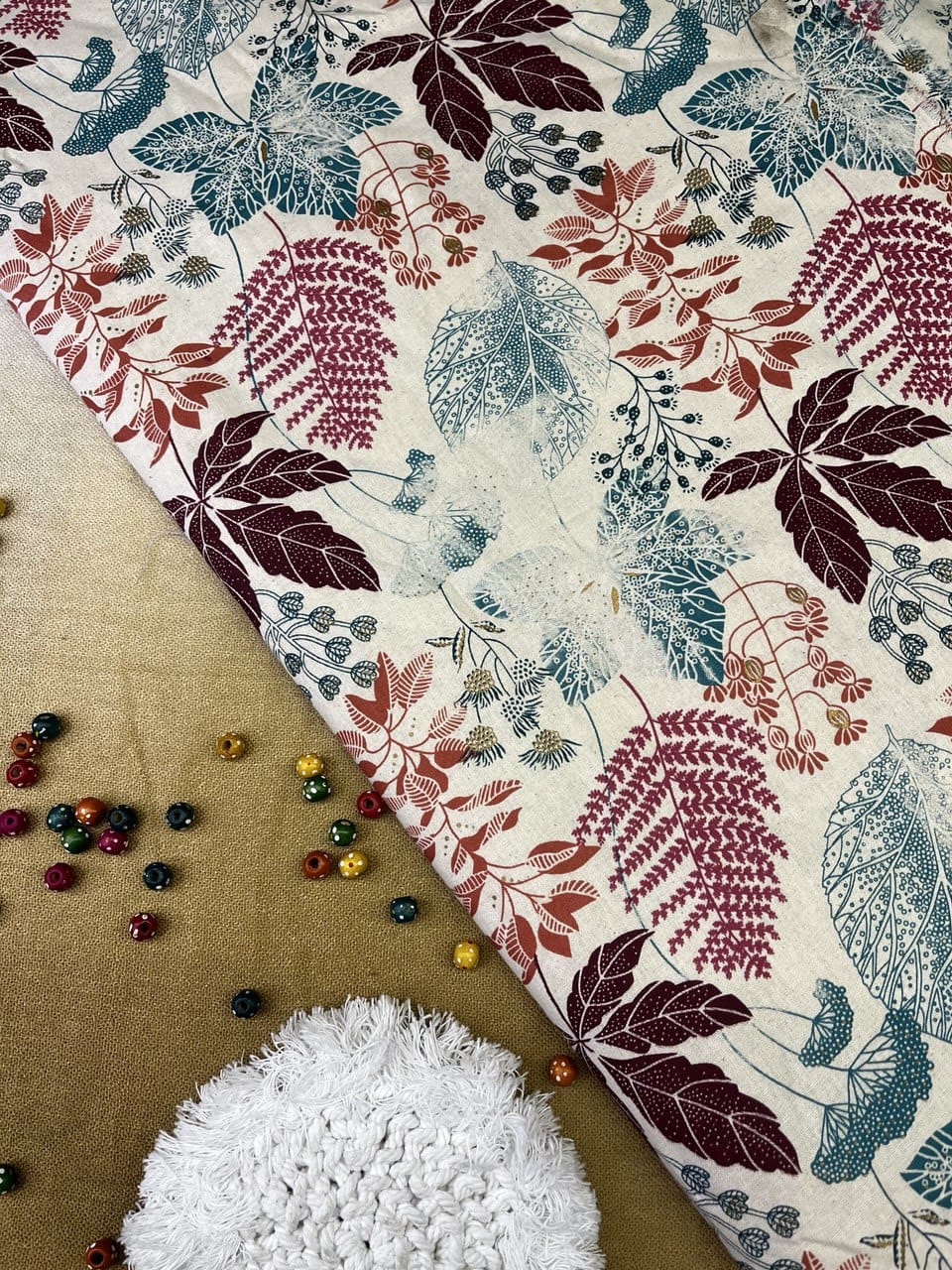 Digital Flower Print Cotton Fabric