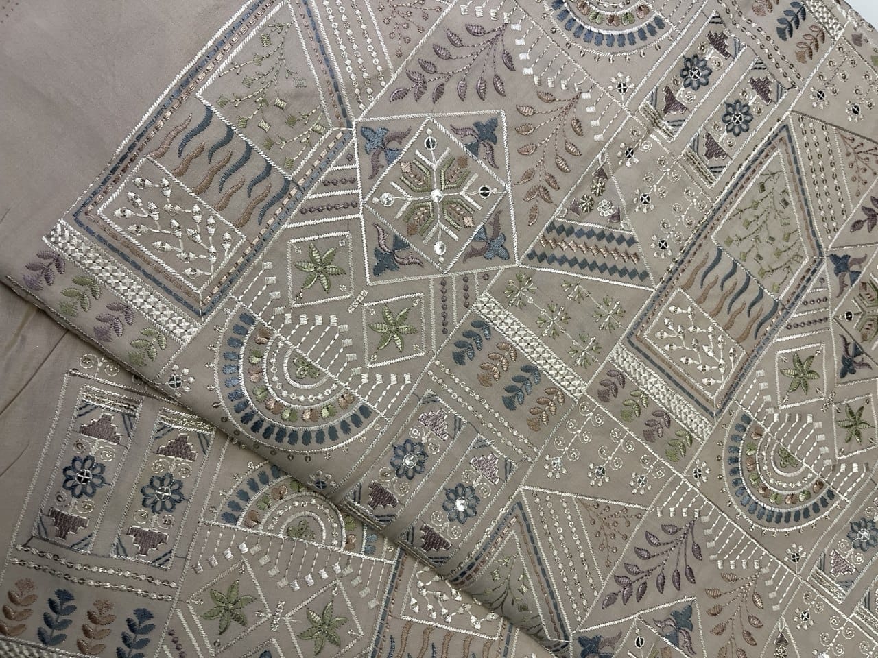 Embroidery patchwork work fabric