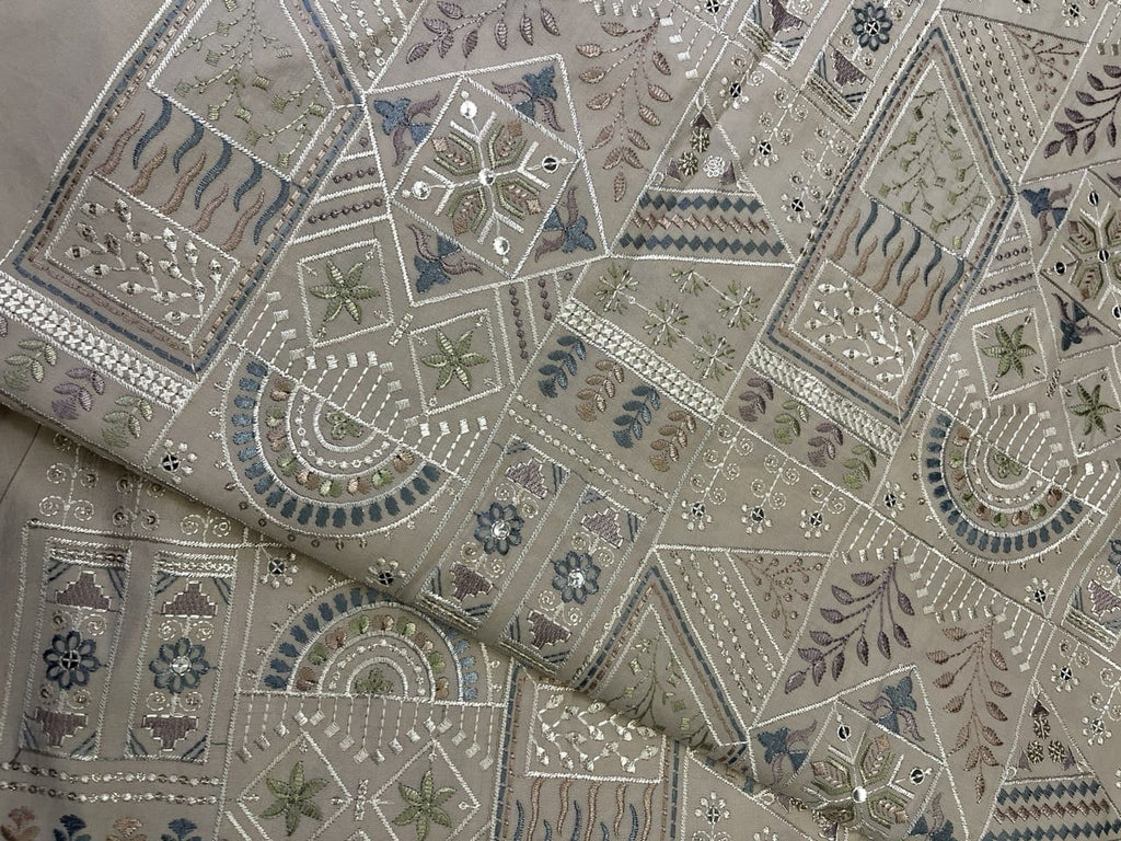 Embroidery patchwork work fabric