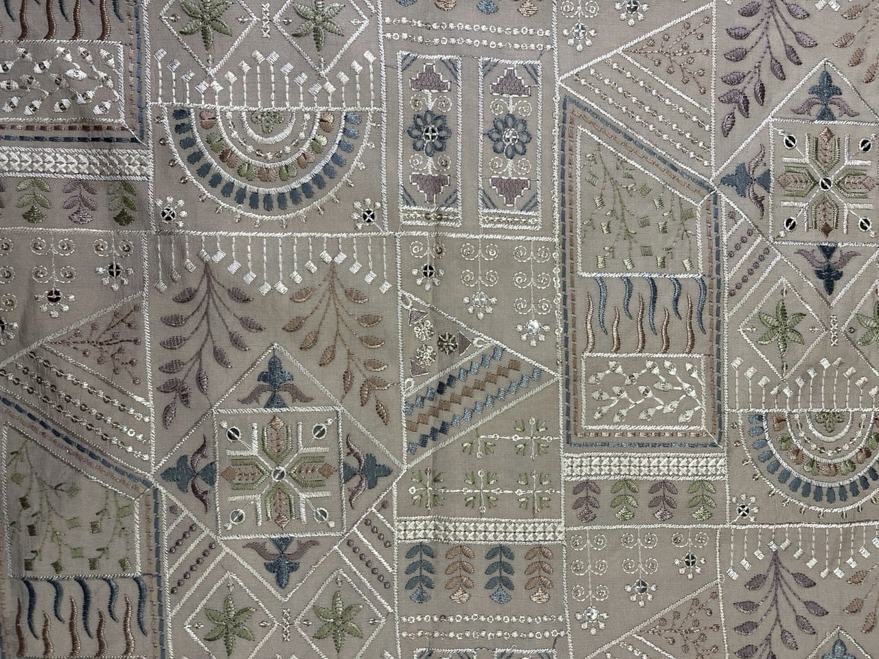 Embroidery patchwork work fabric