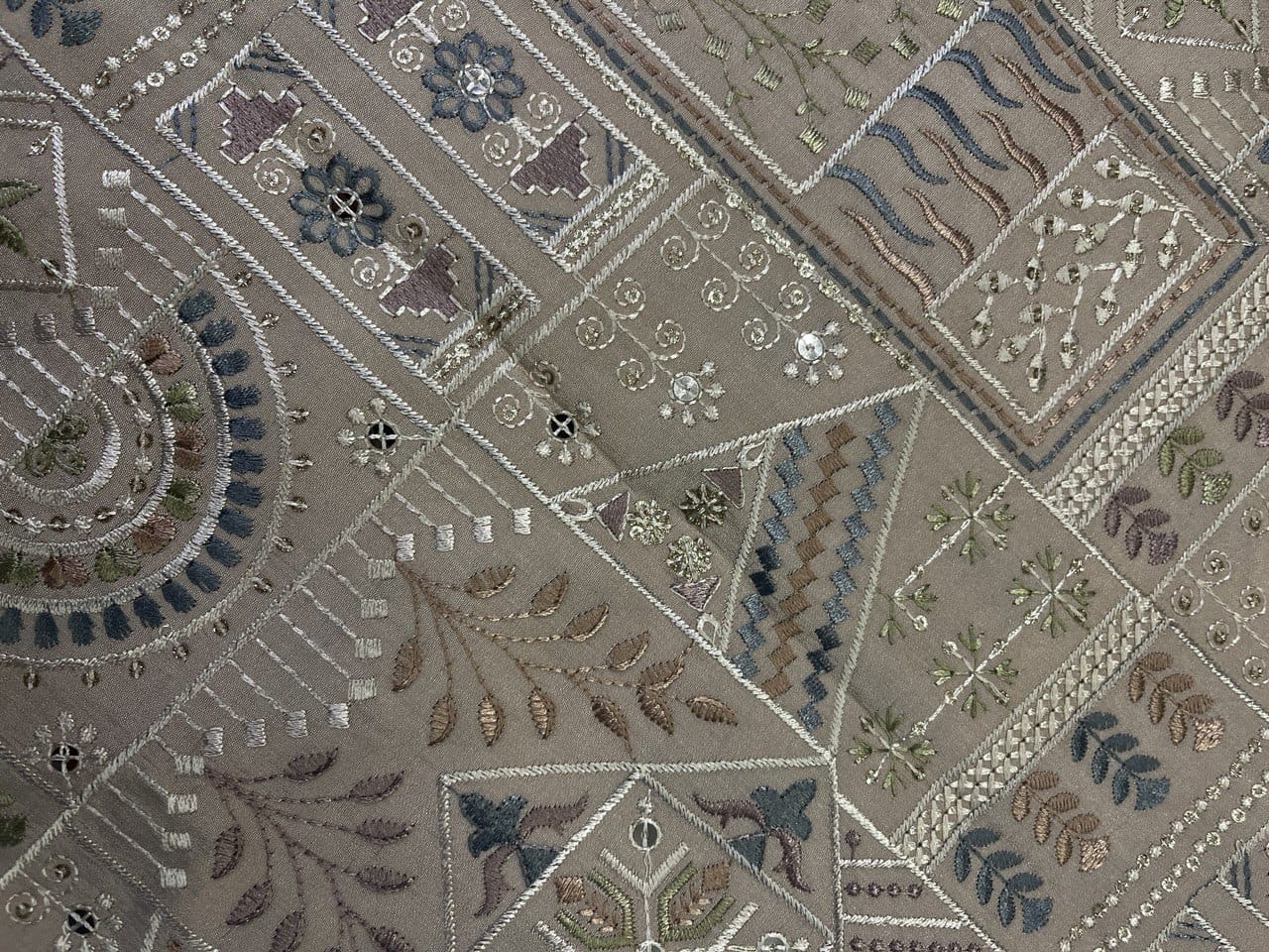 Embroidery patchwork work fabric