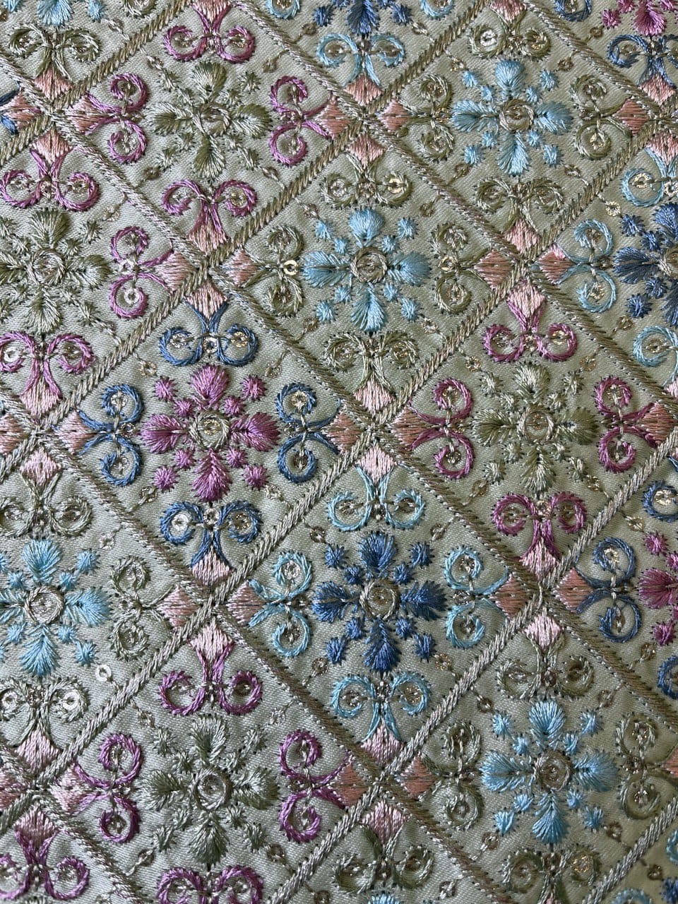 Geometric Floral Embroidery