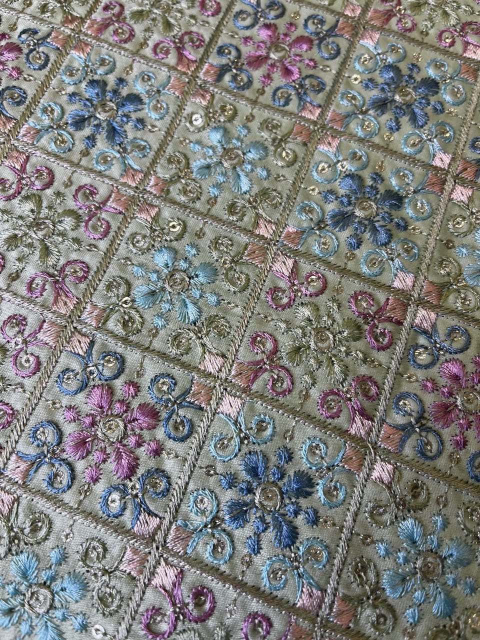 Geometric Floral Embroidery