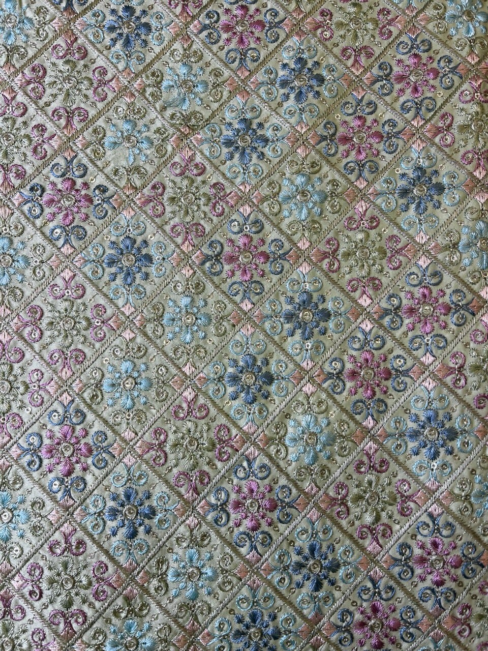 Geometric Floral Embroidery