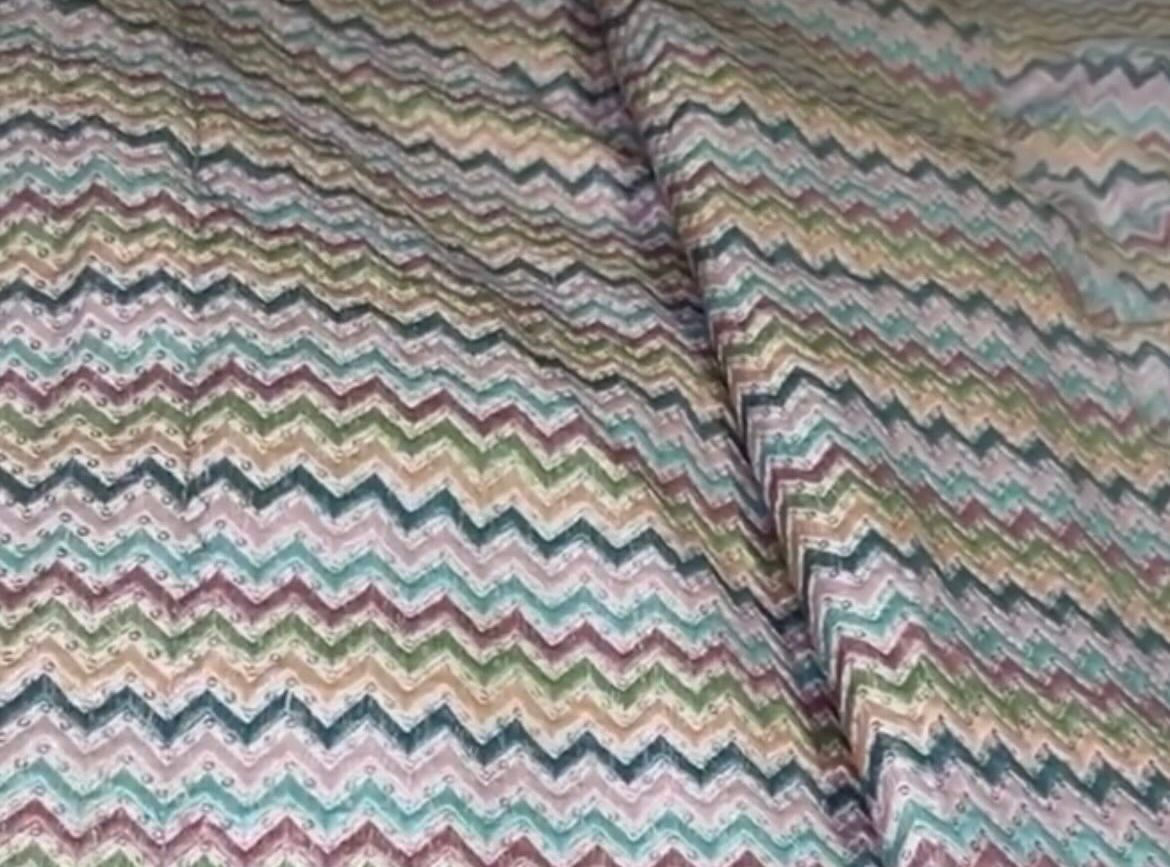 Multicolored Chevron Fabric