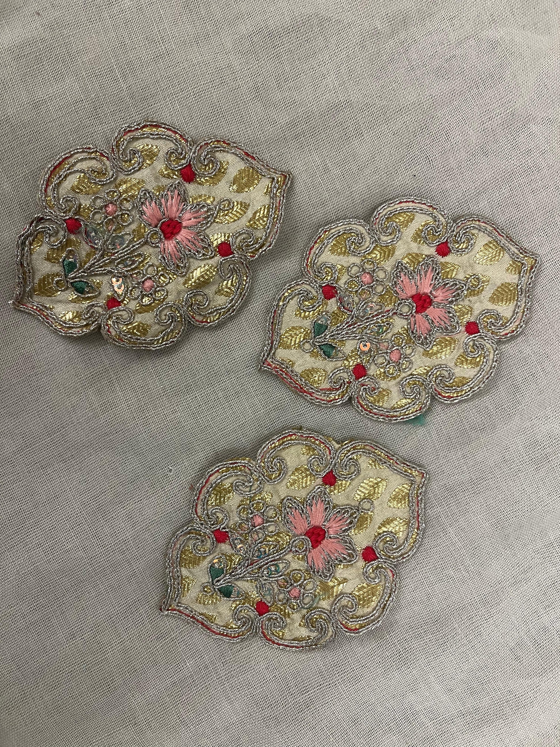 Golden Floral Crest Patch