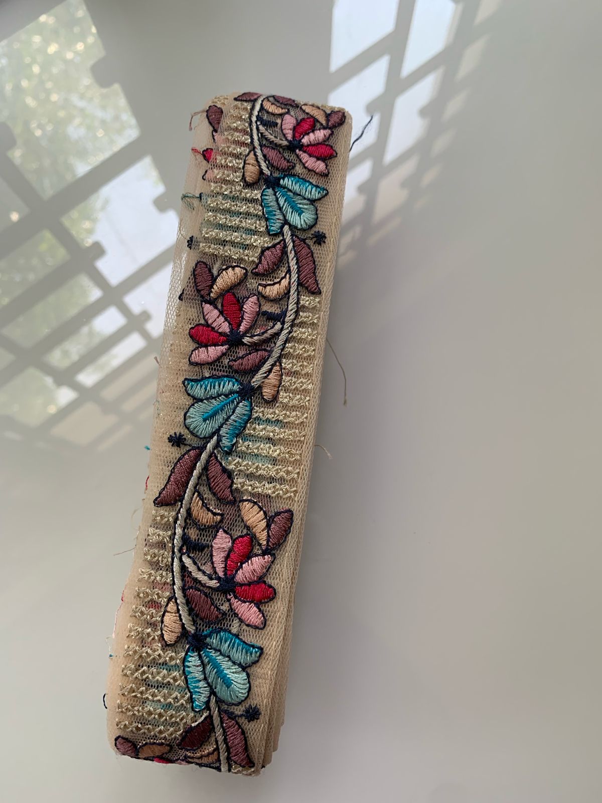 Floral Embroidered Lace Trim
