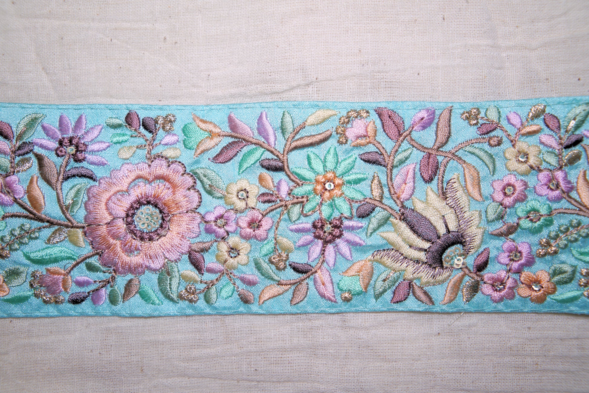 Floral Pastel Threadwork Trim