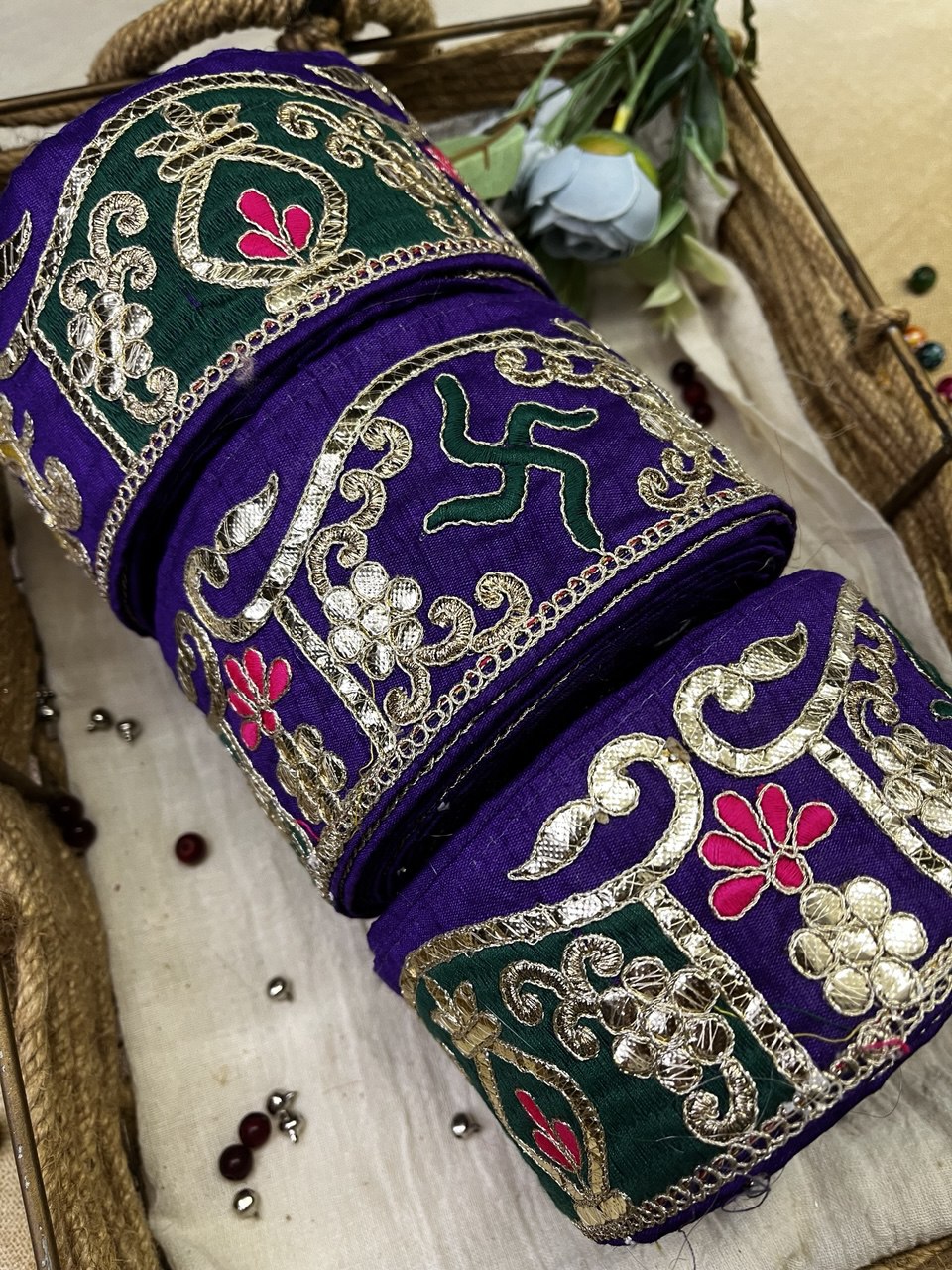 Floral Motif Trim Lace