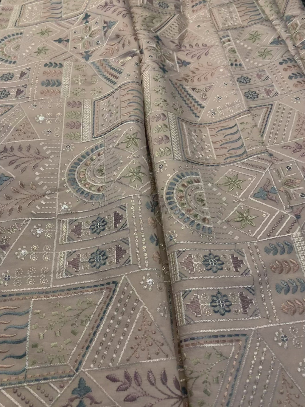 Embroidery patchwork work fabric