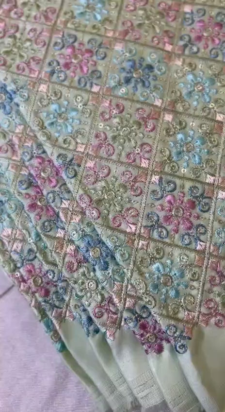 Geometric Floral Embroidery